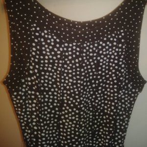 Perceptions New York Sleeveless Polka Dot Dress